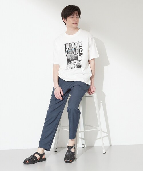 THE SHOP TK (ザ ショップ ティーケー )の「【夏コーデの主役に】グラフィックコットン半袖Tシャツ CAT/LANDSCAPE(Tシャツ/カットソー・メンズ・ホワイト系8/グリーン系5/ライトグレー/オフホワイト・02/03/04)」の19枚目の写真