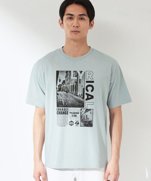THE SHOP TK (ザ ショップ ティーケー )の「【夏コーデの主役に】グラフィックコットン半袖Tシャツ CAT/LANDSCAPE(Tシャツ/カットソー・メンズ・ホワイト系8/グリーン系5/ライトグレー/オフホワイト・02/03/04)」の21枚目の写真