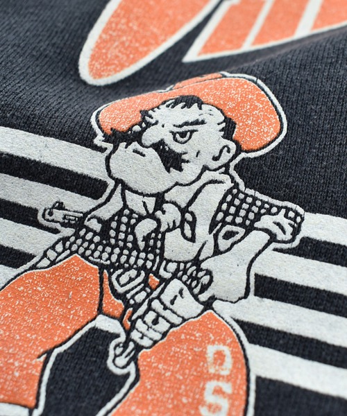 VINTAGE(ヴィンテージ)の「【USED】90's DELTA “OKLAHOMA STATE COWBOYS × THE FLINTSTONE” スウェット(スウェット・メンズ・ブラック・X-LARGE)」の4枚目の写真