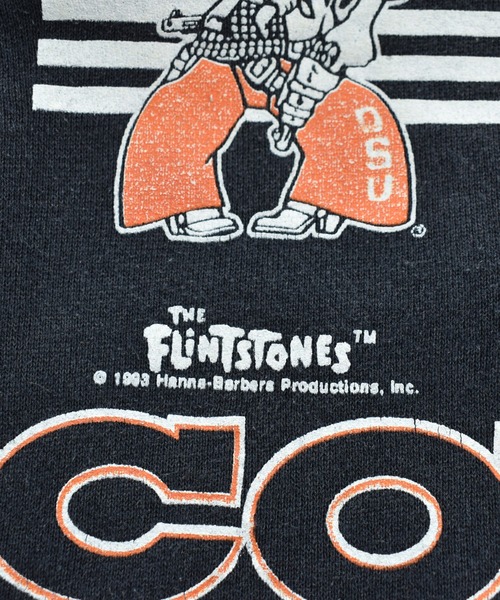 VINTAGE(ヴィンテージ)の「【USED】90's DELTA “OKLAHOMA STATE COWBOYS × THE FLINTSTONE” スウェット(スウェット・メンズ・ブラック・X-LARGE)」の5枚目の写真