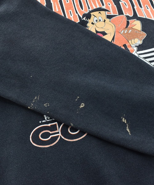 VINTAGE(ヴィンテージ)の「【USED】90's DELTA “OKLAHOMA STATE COWBOYS × THE FLINTSTONE” スウェット(スウェット・メンズ・ブラック・X-LARGE)」の7枚目の写真