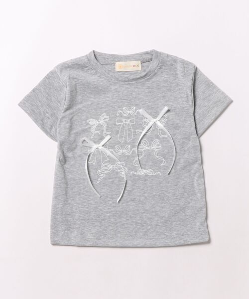 aimoha(アイモハ)の「【aimoha-KIDS-】リボンスケッチ デザインTシャツ (SS)(Tシャツ/カットソー・キッズ・グレー・130/120/110/100/90/140)」の11枚目の写真
