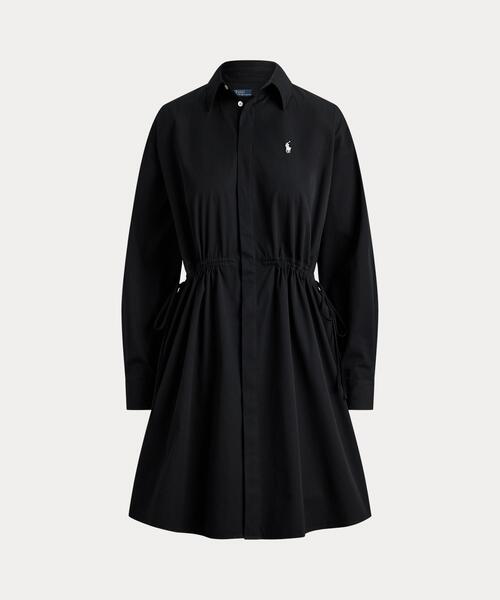 POLO RALPH LAUREN（ポロ ラルフ ローレン）の「コットン ドローコード シャツドレス（シャツワンピース・レディース・ブラック系1・0/6/4/2）」の2枚目の写真