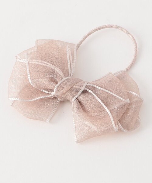 apres les cours(アプレレクール)の「シアーリボンヘアゴム(ヘアゴム・キッズ・ピンク/アイボリー・FREE)」の5枚目の写真