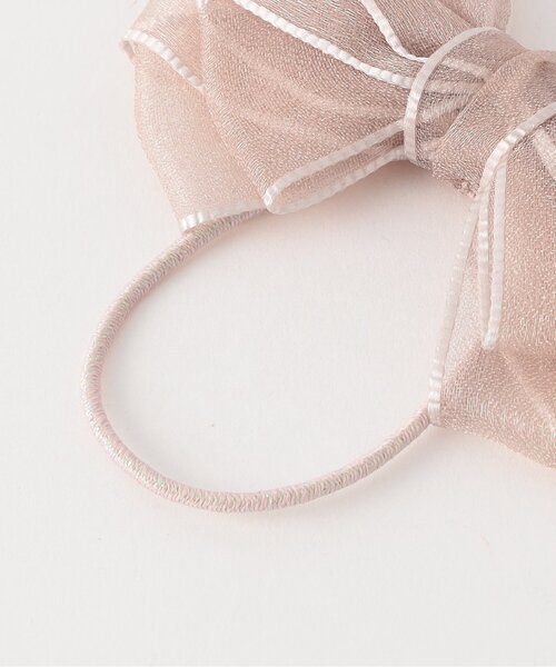 apres les cours(アプレレクール)の「シアーリボンヘアゴム(ヘアゴム・キッズ・ピンク/アイボリー・FREE)」の6枚目の写真