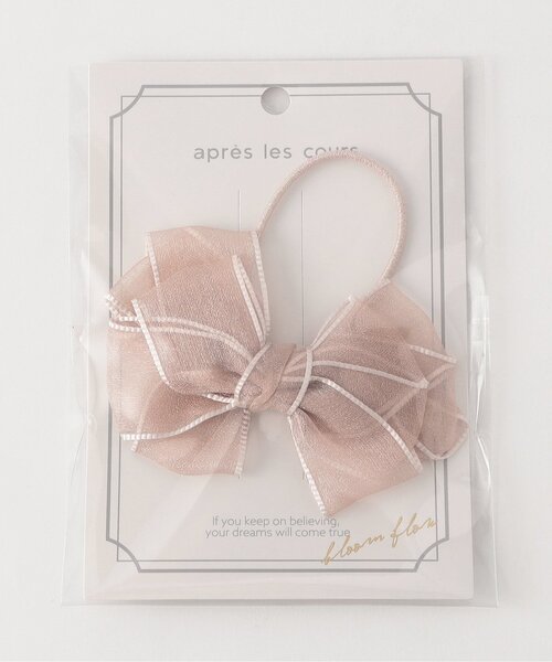 apres les cours(アプレレクール)の「シアーリボンヘアゴム(ヘアゴム・キッズ・ピンク/アイボリー・FREE)」の7枚目の写真
