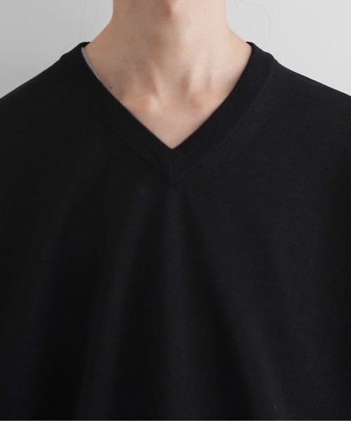 crepuscule（クレプスキュール）の「crepuscule Washi v/n knit t-shirt（Tシャツ/カットソー・メンズ・ブラック/ブルー・2）」の4枚目の写真