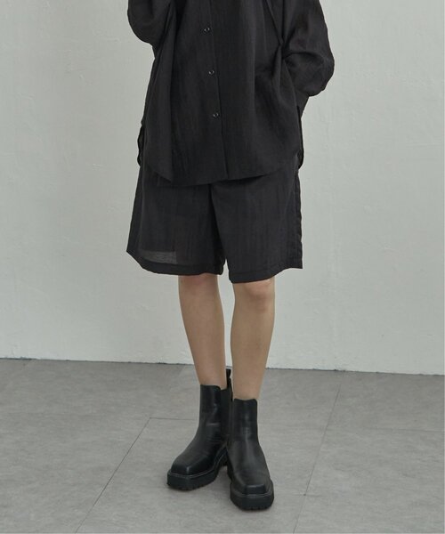 notch.(ノッチ)の「ハーフパンツ(スラックス・レディース・ブラウン/ブラック・M)」の1枚目の写真