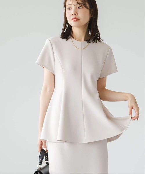 Noble(ノーブル)の「《追加・セットアップ対応》コンフォートジャージーライクペプラムブラウス(シャツ/ブラウス・レディース・ブルー系その他/ブラック/ホワイト系その他・FREE)」の21枚目の写真