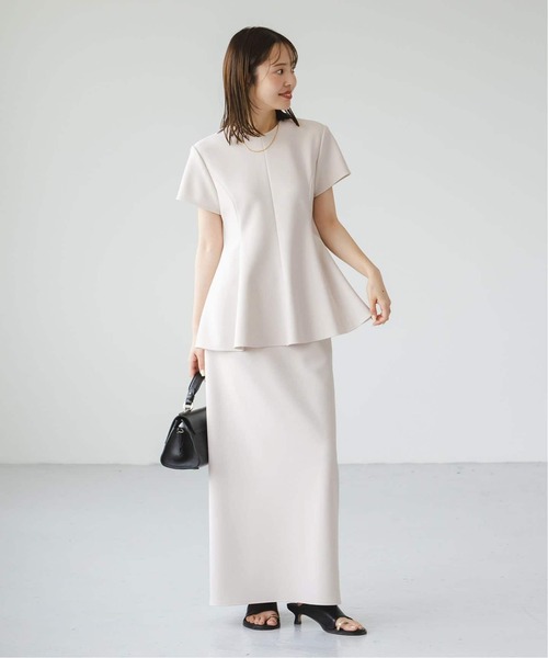 Noble(ノーブル)の「《追加・セットアップ対応》コンフォートジャージーライクペプラムブラウス(シャツ/ブラウス・レディース・ブルー系その他/ブラック/ホワイト系その他・FREE)」の22枚目の写真