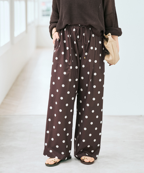 Spick & Span(スピックアンドスパン)の「《一部店舗+WEB限定》ドットプリントイージーパンツ(その他パンツ・レディース・その他4/マルチ・38/36)」の1枚目の写真