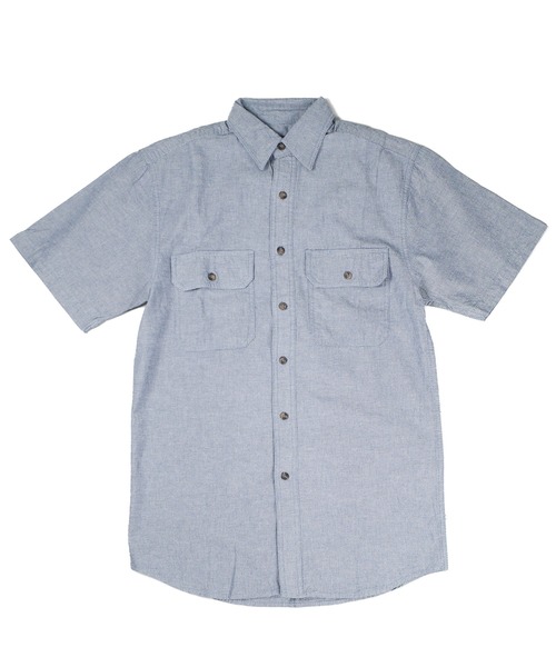 KEY(キイ)の「【T18】【KEY/キー】CHAMBRAY WORK SHIRT SHORT SLEEVE(シャツ/ブラウス・メンズ・ブルー・SMALL/MEDIUM)」の1枚目の写真