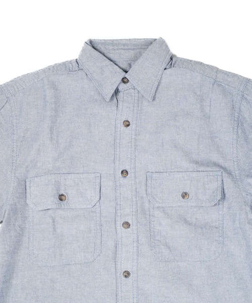 KEY(キイ)の「【T18】【KEY/キー】CHAMBRAY WORK SHIRT SHORT SLEEVE(シャツ/ブラウス・メンズ・ブルー・SMALL/MEDIUM)」の2枚目の写真