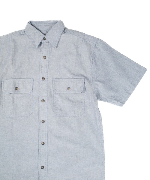 KEY(キイ)の「【T18】【KEY/キー】CHAMBRAY WORK SHIRT SHORT SLEEVE(シャツ/ブラウス・メンズ・ブルー・SMALL/MEDIUM)」の3枚目の写真
