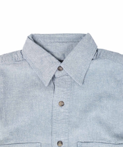 KEY(キイ)の「【T18】【KEY/キー】CHAMBRAY WORK SHIRT SHORT SLEEVE(シャツ/ブラウス・メンズ・ブルー・SMALL/MEDIUM)」の4枚目の写真