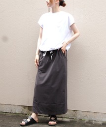 STEPS（ステップス）の「THOUSAND MILE/サウザンドマイル　ギャザーヘムTEE＆スカート セットアップ　GATHERD HEM TEE & SKIRT SET（セットアップ）」