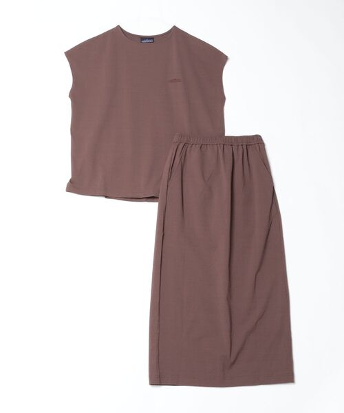 THOUSAND MILE（サウザンドマイル）の「THOUSAND MILE/サウザンドマイル　ギャザーヘムTEE＆スカート セットアップ　GATHERD HEM TEE & SKIRT SET（セットアップ・レディース・ホワイト×ブラック/ブラック/ブラウン・FREE）」の10枚目の写真