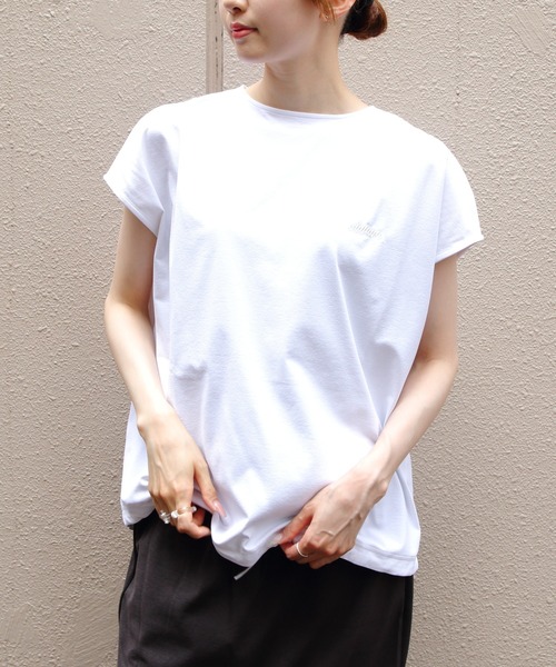 THOUSAND MILE（サウザンドマイル）の「THOUSAND MILE/サウザンドマイル　ギャザーヘムTEE＆スカート セットアップ　GATHERD HEM TEE & SKIRT SET（セットアップ・レディース・ホワイト×ブラック/ブラック/ブラウン・FREE）」の15枚目の写真