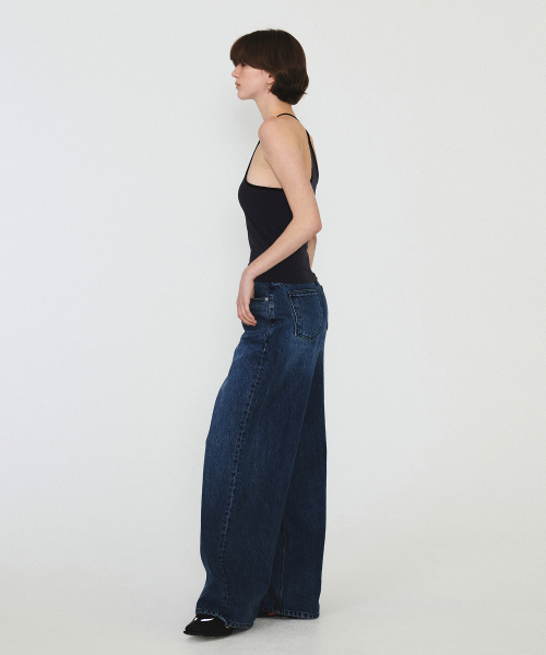 DIAGONAL(ダイアゴナル)の「UNBALANCE SLEEVELESS TOP (dark grey)(Tシャツ/カットソー・レディース・ダークグレー・FREE)」の13枚目の写真