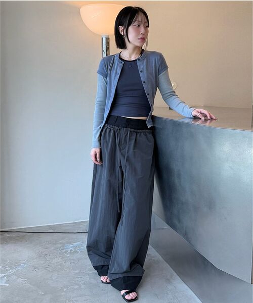DIAGONAL(ダイアゴナル)の「UNBALANCE SLEEVELESS TOP (dark grey)(Tシャツ/カットソー・レディース・ダークグレー・FREE)」の4枚目の写真