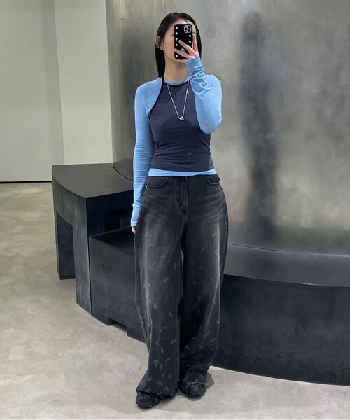 DIAGONAL(ダイアゴナル)の「UNBALANCE SLEEVELESS TOP (dark grey)(Tシャツ/カットソー・レディース・ダークグレー・FREE)」の5枚目の写真