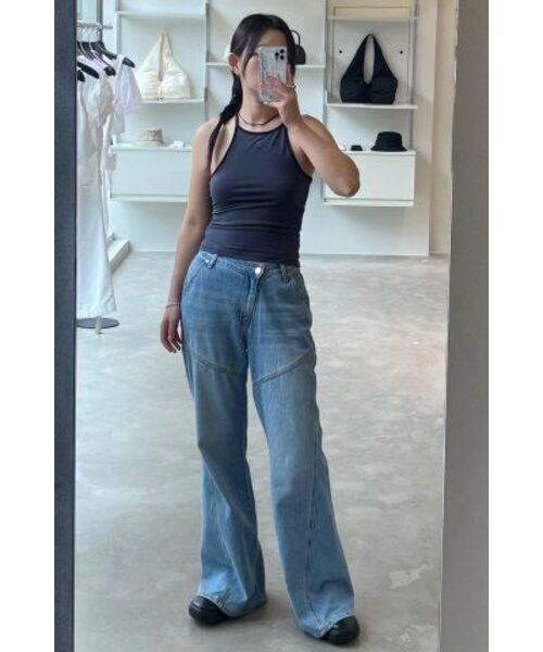 DIAGONAL(ダイアゴナル)の「UNBALANCE SLEEVELESS TOP (dark grey)(Tシャツ/カットソー・レディース・ダークグレー・FREE)」の8枚目の写真
