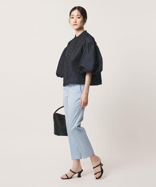 UNITED ARROWS(ユナイテッドアローズ)の「シアー ドット パフ ブラウス ‐ウォッシャブル‐(シャツ/ブラウス・レディース・ネイビー/ブラック/オフホワイト・FREE)」の6枚目の写真