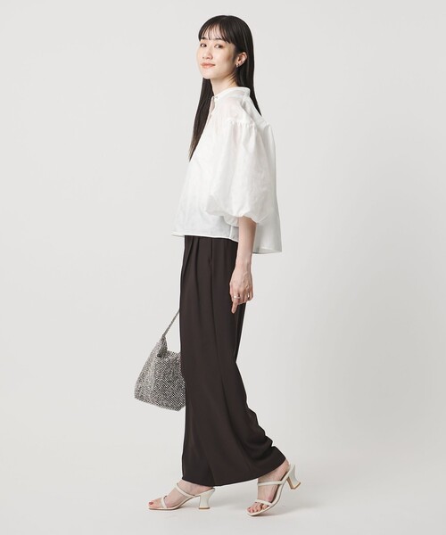 UNITED ARROWS(ユナイテッドアローズ)の「シアー ドット パフ ブラウス ‐ウォッシャブル‐(シャツ/ブラウス・レディース・ネイビー/ブラック/オフホワイト・FREE)」の8枚目の写真