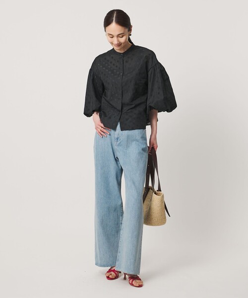 UNITED ARROWS(ユナイテッドアローズ)の「シアー ドット パフ ブラウス ‐ウォッシャブル‐(シャツ/ブラウス・レディース・ネイビー/ブラック/オフホワイト・FREE)」の10枚目の写真
