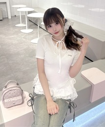 Tシャツ/カットソー（ホワイト/白色系・オフショルダー）ファッション