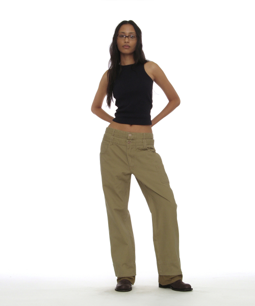 PARTIMENTO WOMEN(パルティメントウィメン)の「ウォッシュドダブルレイヤーパンツ_ベージュ(その他パンツ・レディース・その他・SMALL/MEDIUM)」の7枚目の写真