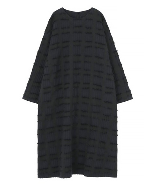 Plantation（プランテーション）の「BIZENチェックWAVE  / S（ワンピース・レディース・ネイビー/ライトグレー/ブルー・M size/L size）」の3枚目の写真
