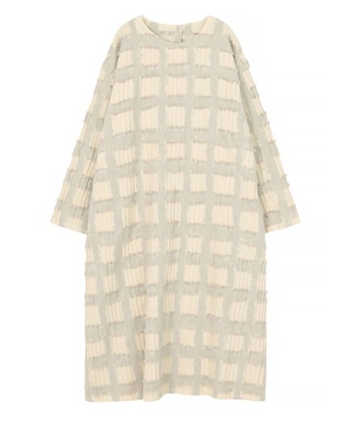 Plantation（プランテーション）の「BIZENチェックWAVE  / S（ワンピース・レディース・ネイビー/ライトグレー/ブルー・M size/L size）」の2枚目の写真