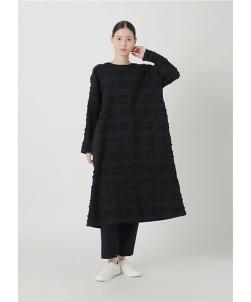 Plantation（プランテーション）の「BIZENチェックWAVE  / S（ワンピース・レディース・ネイビー/ライトグレー/ブルー・M size/L size）」の12枚目の写真