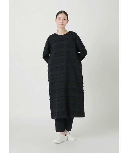 Plantation（プランテーション）の「BIZENチェックWAVE  / S（ワンピース・レディース・ネイビー/ライトグレー/ブルー・M size/L size）」の11枚目の写真