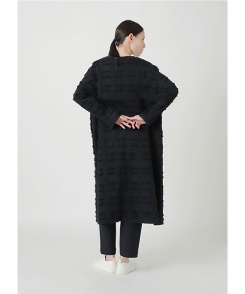 Plantation（プランテーション）の「BIZENチェックWAVE  / S（ワンピース・レディース・ネイビー/ライトグレー/ブルー・M size/L size）」の9枚目の写真