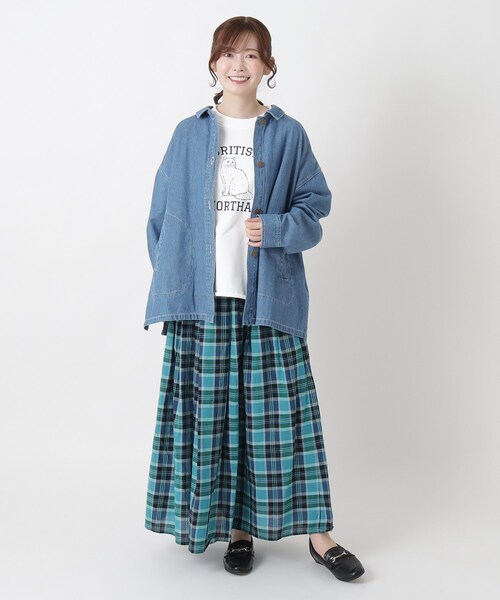 one'sterrace(ワンズテラス)の「コットンデニムジャケット(デニムジャケット・レディース・ネイビー系5/ブルー系その他7・02)」の5枚目の写真