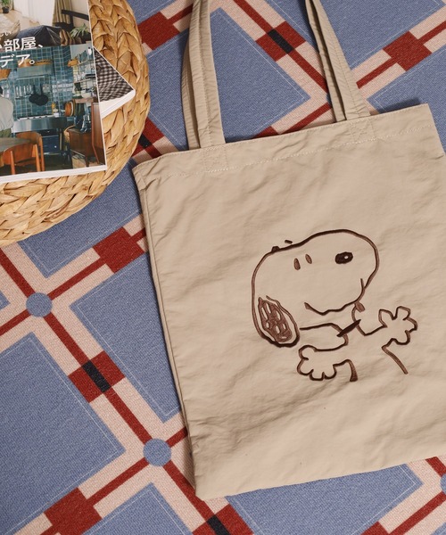 SNOOPY トートバッグ リバーシブル 刺繍（トートバッグ）｜SNOOPY