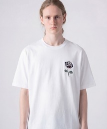 rehacer TEE : Dark Flower Rose TEE / ダークフラワー ローズ Tシャツ