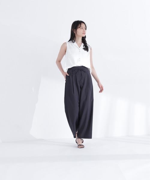 NATURAL BEAUTY BASIC(ナチュラルビューティーベーシック)の「【ちょうど、いい服】夏の本命ワイドパンツ(その他パンツ・レディース・ライトベージュ/チャコールグレー/オフホワイト/ダークブラウン・P/S/LARGE/MEDIUM/SMALL)」の20枚目の写真