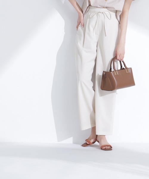 NATURAL BEAUTY BASIC(ナチュラルビューティーベーシック)の「【ちょうど、いい服】夏の本命ワイドパンツ(その他パンツ・レディース・ライトベージュ/チャコールグレー/オフホワイト/ダークブラウン・P/S/LARGE/MEDIUM/SMALL)」の10枚目の写真