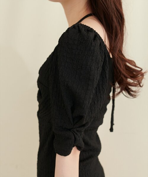natural couture（ナチュラルクチュール）の「【水着】ねじりトップス＋ショーツSET（水着・レディース・ピンク/ブラック/ブルー/ラベンダー・FREE）」の18枚目の写真
