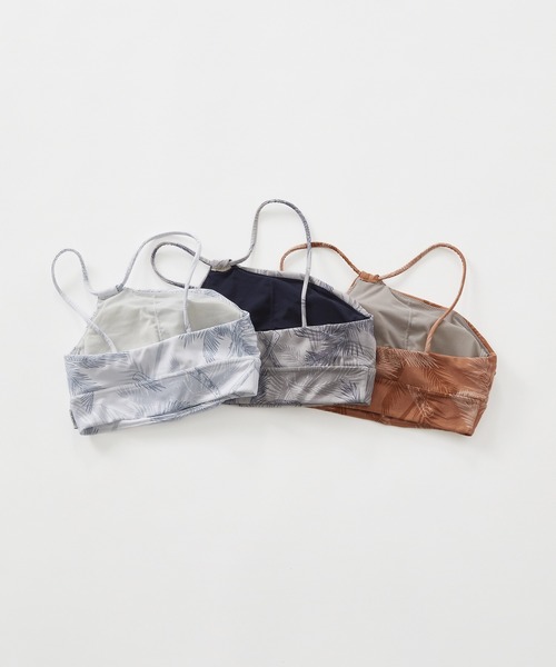 Julier Yoga and Relax(ジュリエヨガアンドリラックス)の「Julier palm treeアシンメトリーブラトップ(水着・レディース・ベージュ/オレンジ/ホワイト・0/1)」の4枚目の写真