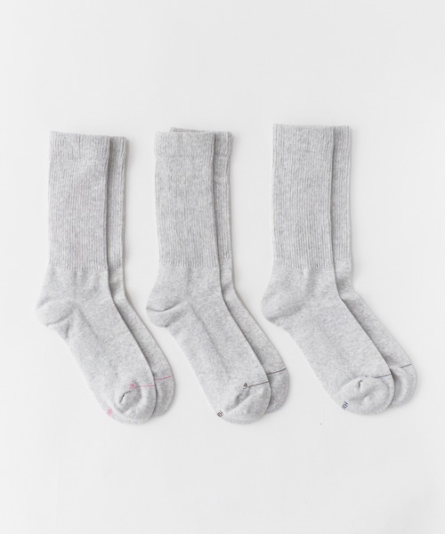HANES(ヘインズ)の「Hanes/ヘインズ Hanes originals 3P ハーフパイル 足底転写ロゴ フルレングス丈ソックス 2026年 夏 夏服(ソックス/靴下・メンズ・ホワイト/ブラック/グレー・S)」の11枚目の写真