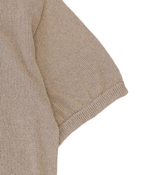 STYLISE（スタイライズ）の「【alvana】WASHI OPEN COLLAR SHIRTS KNIT / 3カラー [ALV-90184]（シャツ/ブラウス・メンズ・ブラック/ブラウン・L）」の6枚目の写真