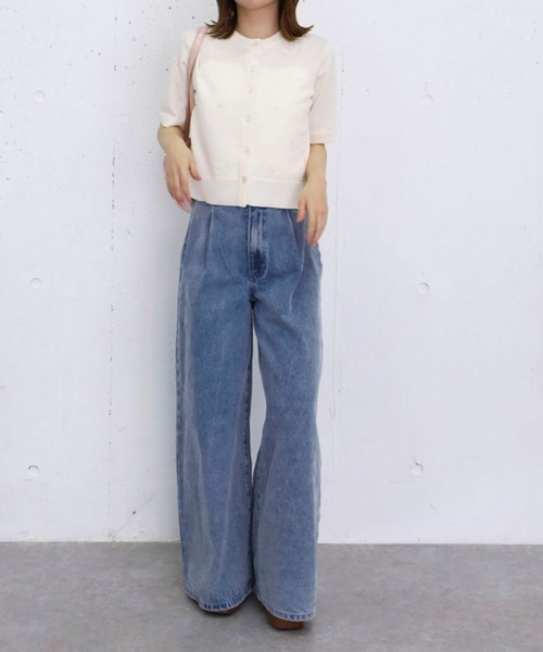archives(アルシーヴ)の「スパンコール刺繍ニットカーディガン(カーディガン/ボレロ・レディース・アイボリー/ブラック/グレー/ピンク・MEDIUM)」の8枚目の写真