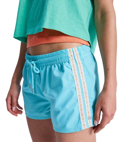 ROXY(ロキシー)の「ROXY ウィメンズ SUNLIT SMILES SHORT ショートパンツ 【2026年春夏モデル】/ロキシーウエストゴムショートパンツ(その他パンツ・レディース・ネイビー/アクア・MEDIUM/SMALL/X-SMALL)」の1枚目の写真