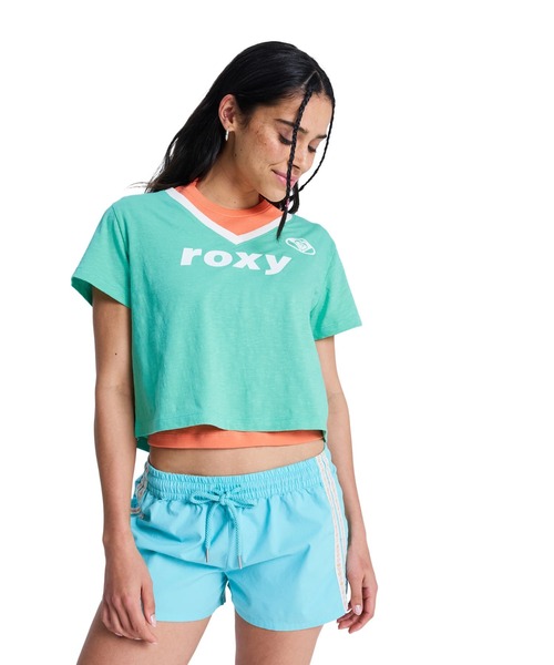ROXY(ロキシー)の「ROXY ウィメンズ SUNLIT SMILES SHORT ショートパンツ 【2026年春夏モデル】/ロキシーウエストゴムショートパンツ(その他パンツ・レディース・ネイビー/アクア・MEDIUM/SMALL/X-SMALL)」の9枚目の写真