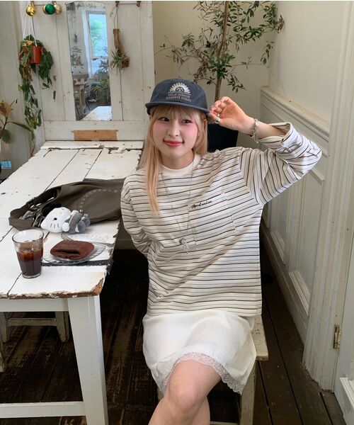HELLO SUNRISE(ハローサンライズ)の「90s Logo 6Panel Cap_Charcoal(キャップ・レディース・チャコール・OS)」の2枚目の写真