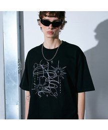 フラッシュカーブ 半袖Tシャツ ブラック